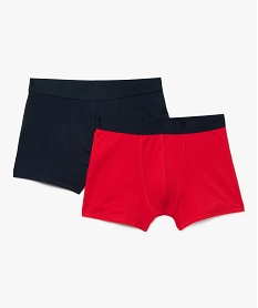 boxer uni en coton extensible homme (lot de 2) rougeJ901201_1