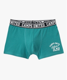 boxer en coton extensible imprime homme - camps united vertJ901801_3