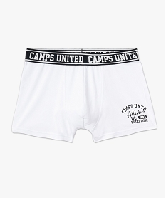 boxer en coton extensible imprime homme - camps united blancJ901901_3