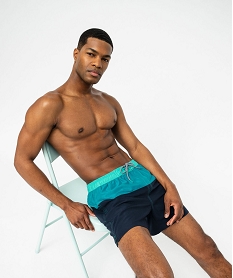 GEMO Short de bain multicolore homme bleu canard