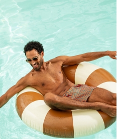 GEMO Short de bain imprimé hippocampes homme orange standard