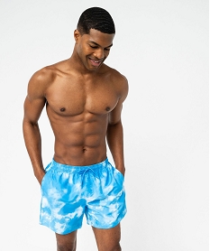 GEMO Short de bain imprimé nuages homme bleu standard