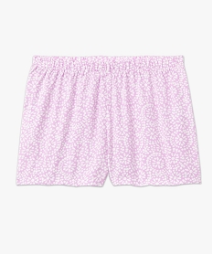 short de pyjama imprime en viscose femme violet bas de pyjamaJ905501_4