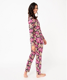 pyjama deux pieces femme   chemise et pantalon roseJ908201_3