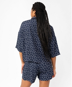 pyjashort fluide a haut chemise femme - lulucastagnette bleuJ909201_3