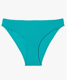 bas de maillot de bain forme culotte en maille gaufree femme bleu bas de maillots de bainJ910601_4