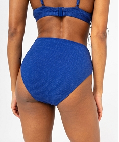 bas de maillot de bain femme paillete forme culotte taille haute bleuJ910801_2