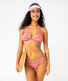 GEMO Bas de maillot de bain en maille pailletée femme Rose