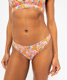 GEMO Bas de maillot de bain à motifs fleuris femme Orange