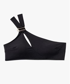 haut de maillot de bain forme brassiere asymetrique femme noir haut de maillots de bainJ913001_4