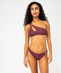 haut de maillot de bain paillete forme brassiere asymetrique femme violetJ913101_3