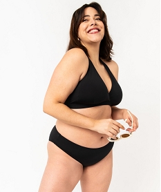 haut de maillot de bain triangle avec mousses amovibles femme grande taille noir haut de maillots de bainJ913601_3