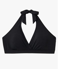 haut de maillot de bain triangle avec mousses amovibles femme grande taille noir haut de maillots de bainJ913601_4