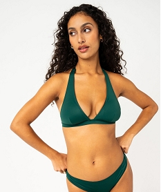 GEMO Haut de maillot de bain femme forme triangle Vert