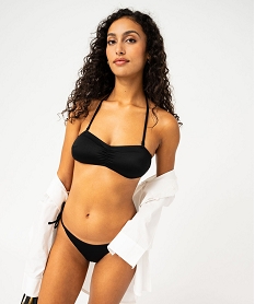 GEMO Haut de maillot de bain bandeau avec mousses amovibles femme noir standard