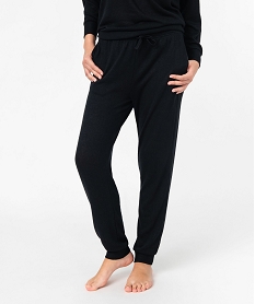 pantalon de pyjama en maille fine femme noir bas de pyjamaJ917901_1