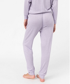 pantalon de pyjama en maille fine femme violet bas de pyjamaJ918001_3