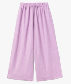 pantalon de pyjama contenant du lin coupe large femme violet pyjamas ensembles vestesJ918701_4