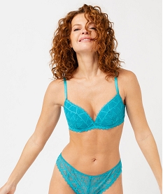 GEMO Soutien-gorge push-up en dentelle bleu standard