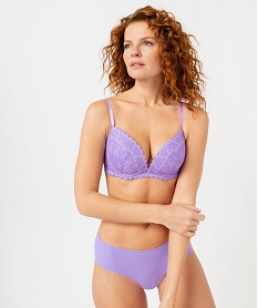 GEMO Soutien-gorge push-up en dentelle violet standard