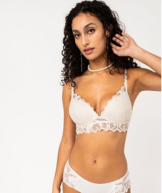 GEMO Soutien-gorge sans armatures forme push-up femme Beige