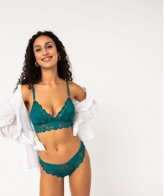 GEMO Soutien-gorge triangle en dentelle femme Bleu