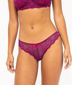 GEMO Culottes en dentelle et tulle femme (lot de 2) rouge vif
