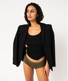 GEMO Shorty en maille côtelée femme (lot de 2) noir standard