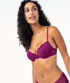GEMO Soutien-gorge corbeille en dentelle à armatures rouge vif