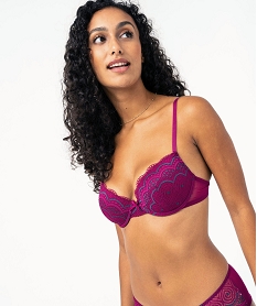 soutien-gorge corbeille en dentelle a armatures femme violet soutien gorge avec armaturesJ929401_1