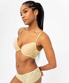 GEMO Soutien-gorge corbeille en dentelle avec coques Jaune