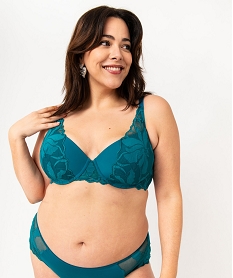 GEMO Soutien-gorge à armatures et bonnets paddés femme grande taille Bleu