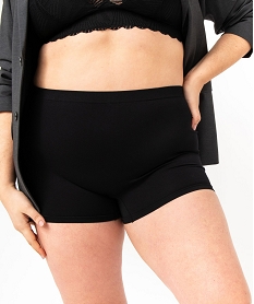 GEMO Boxer en microfibre extensible femme grande taille Noir