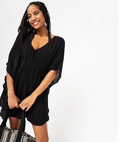 robe de plage avec dos dentelle femme noir vetements de plageJ934301_1