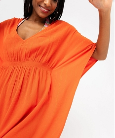 robe de plage avec dos dentelle femme orange vetements de plageJ934501_2