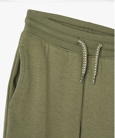 pantalon de jogging avec interieur molletonne garcon vertJ935601_2