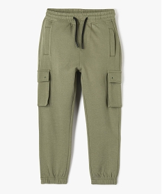 pantalon de sport en maille avec poches a rabat garcon vertJ935701_1