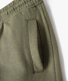 pantalon de sport en maille avec poches a rabat garcon vertJ935701_2