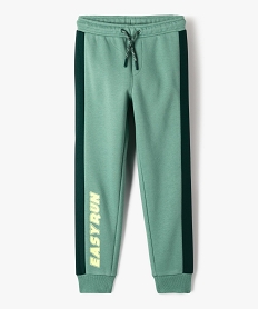 GEMO Pantalon de jogging avec bandes contrastantes garçon Vert