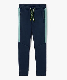GEMO Pantalon de jogging bicolore garçon navy