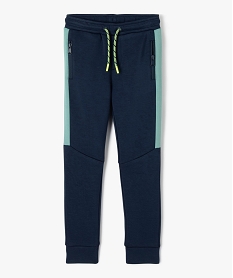 GEMO Pantalon de jogging bicolore garçon Bleu