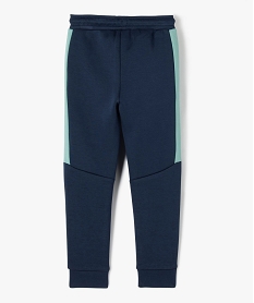 pantalon de jogging bicolore garcon bleuJ935901_3