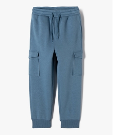 GEMO Pantalon de jogging molletonné avec poches à rabat garçon bleu standard
