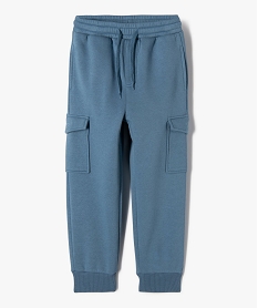 GEMO Pantalon de jogging molletonné avec poches à rabat garçon Bleu