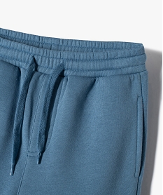 pantalon de jogging molletonne avec poches a rabat garcon bleu pantalonsJ936401_2