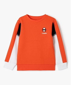 sweat tricolore motif formule 1 garcon orangeJ936901_1