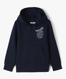 sweat a capuche imprime garcon bleuJ937201_1