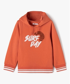 GEMO Sweat à capuche avec broderie bouclette garçon rouge standard