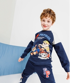 GEMO Sweat avec motif et inscription bouclette garçon - Pat Patrouille bleu standard