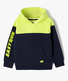 GEMO Sweat à capuche bicolore garçon navy